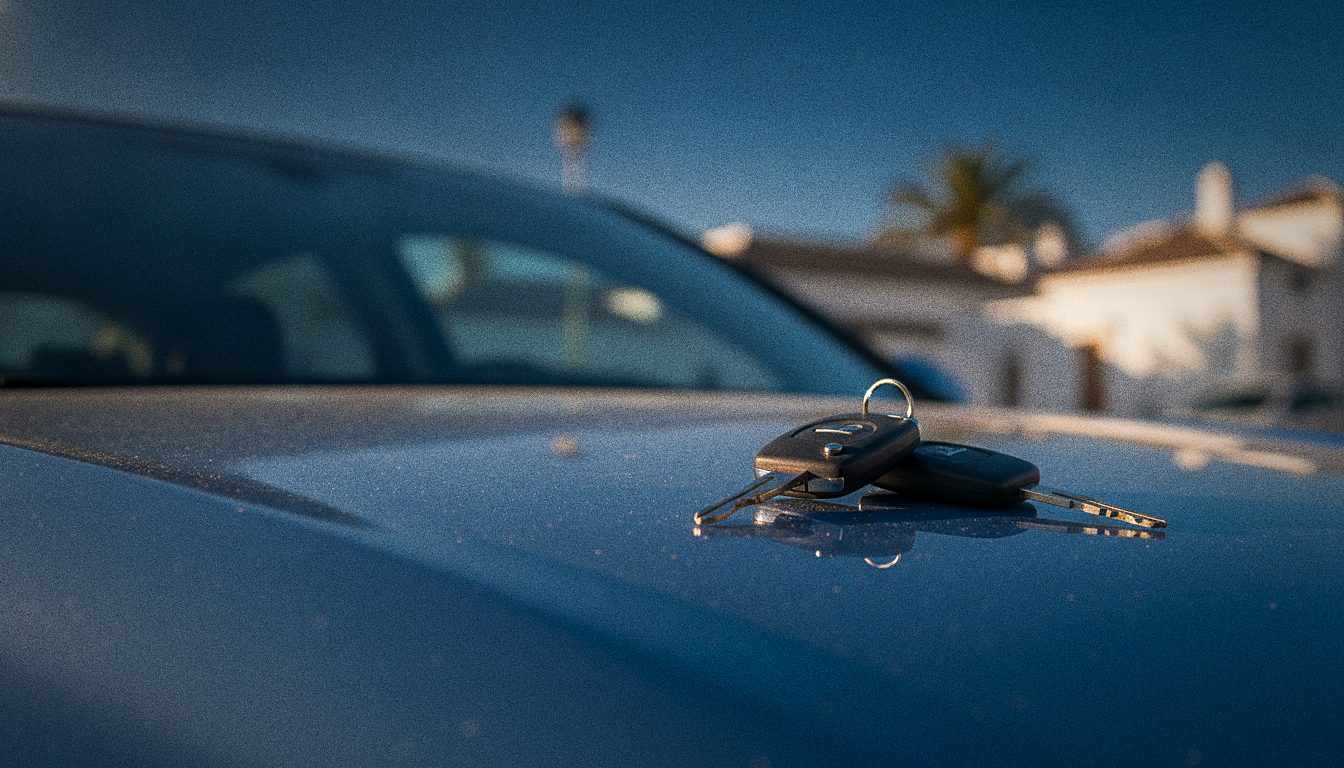 Car rental deposit and keys handover in Málaga